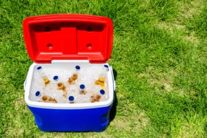 cooler box with beer